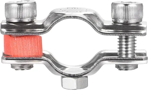 Miniatura 5 de uxcell Soportes de tubería de montaje en techo de pared, abrazadera de soporte de tubo ajustable de acero inoxidable 304 para tubo de 0.591-0.748