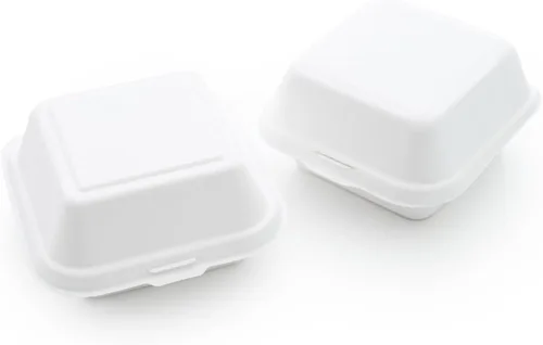 Miniatura 2 de Recipientes de comida para llevar con un solo compartimento 100% compostable, 6 x 6 pulgadas. 25 envases, bagazo desechable natural, biodegradable
