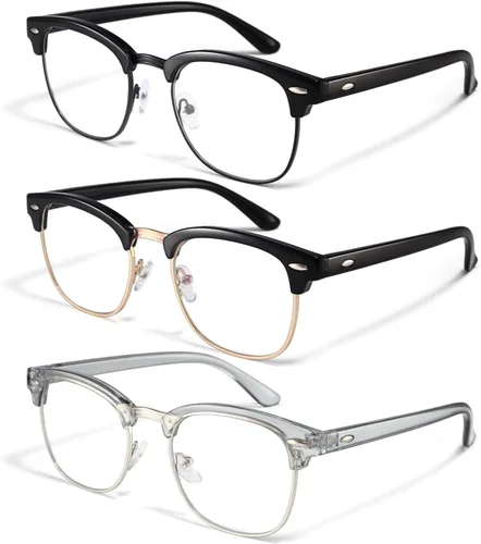 Miniatura 7 de Racico Gafas de luz azul para hombres y mujeres - Material mixto + Marcos de metal con revestimiento de protección UV