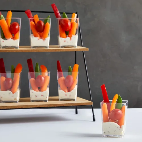 Miniatura 3 de Juvale Mini tazas de postre – 72 piezas de plástico transparente, 3 onzas y 5 onzas – Vasos desechables y reutilizables para postre y aperitivos