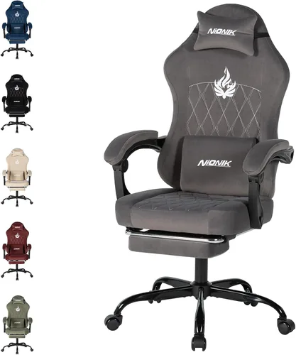 Miniatura 10 de Silla ergonómica para videojuegos, sillas para videojuegos, sillas de computadora para videojuegos, sillas de videojuegos para adultos, soporte Rojo