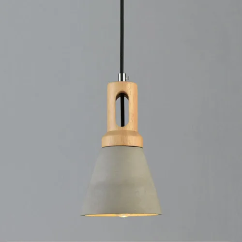 Miniatura 8 de Lámpara colgante de cono de hormigón de estilo japonés, accesorio colgante de cemento retro, nórdico, mini candelabro de cable ajustable