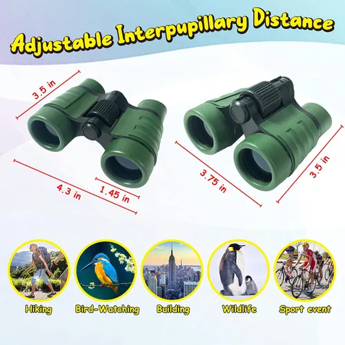 Miniatura 3 de ESSENSON Binoculares para niños, juguetes de regalo para niños de 3 a 12 años, telescopio para niños y niñas, juguetes al aire libre para deportes