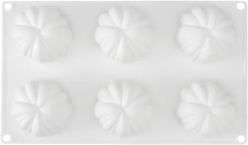 Miniatura 12 de Restaurantware - Molde para pastel de calabaza de 6 cavidades de Pastel, 1 molde de calabaza 3D listo para horno - Molde de silicona blanca