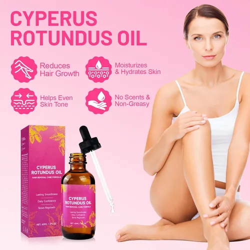 Miniatura 3 de Aceite Cyperus Rotundus, aceite natural de Cyperus Rotundus para depilación, aceite corporal hidratante y calmante, reduce el crecimiento no deseado