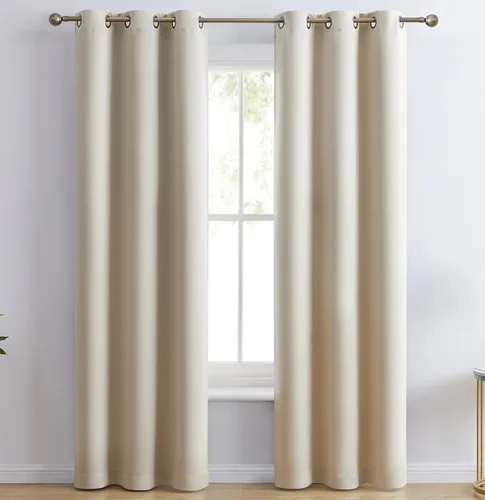 HLC.ME Laurance - Revestimientos térmicos para ventanas, cortinas de bloqueo de calor, privacidad y totalmente sombreados, paneles de ventana con