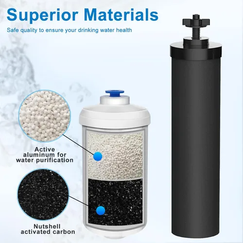 Miniatura 3 de Filtro de agua de repuesto para filtro de agua, para filtros de fluoruro y filtros negros, incluye 4 filtros negros y 4 filtros de fluoruro