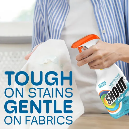 Miniatura 6 de Shout - Quitamanchas en aerosol para ropa con fórmula de enzima activa, sin fragancia, lejía ni colorantes, elimina manchas diarias incluyendo