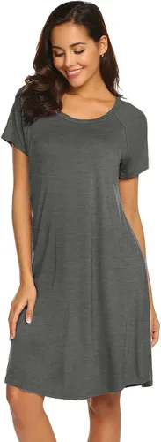 Miniatura 4 de Ekouaer - Vestido 3 en 1 para maternidad, trabajo de parto y lactancia prenda para hospital, para dormir y amamantar.
