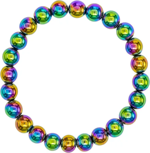 Miniatura 499 de Amazing Gemstone Pulsera de cristal para mujeres y hombres, pulsera de cristal curativo de protección, pulsera elástica con cuentas de piedras