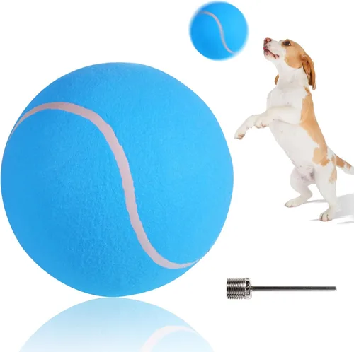 susu & wuwu Pelota de tenis gigante para perros, pelota de tenis grande amarilla para perro, regalo de cumpleaños, pelotas de juguete para mascotas
