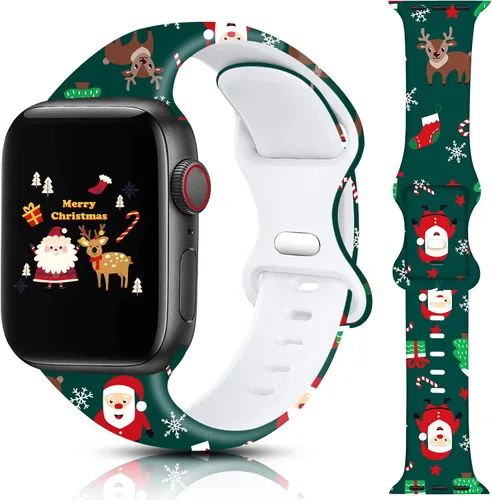 Miniatura 14 de Correa de reloj de Navidad para Halloween compatible con Apple Watch Band de 1.496 in, 1.575 in, 1.614 in, 1.654 in, 1.732 in, 1.772 in, iWatch