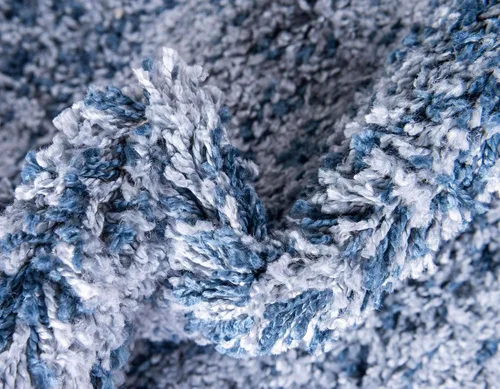 Miniatura 7 de Unique Loom Hygge Shag Collection - Alfombra moderna de inspiración marroquí, afelpada y acogedora, 2.2 x 3 pies, color azul/azul marino