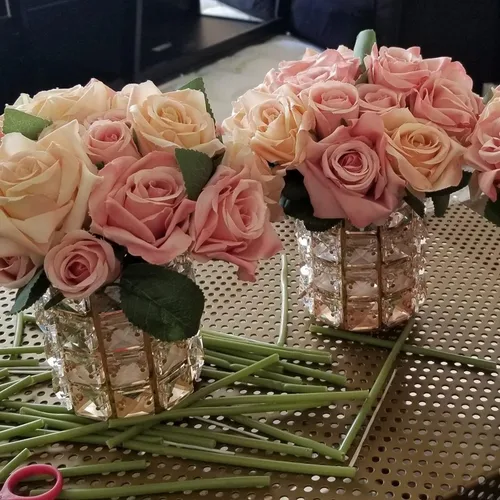 Miniatura 7 de LUGUNU - Organizador de brochas de maquillaje con cuentas de cristal, decoración de tocador, cepillos personalizados, caja de almacenamiento