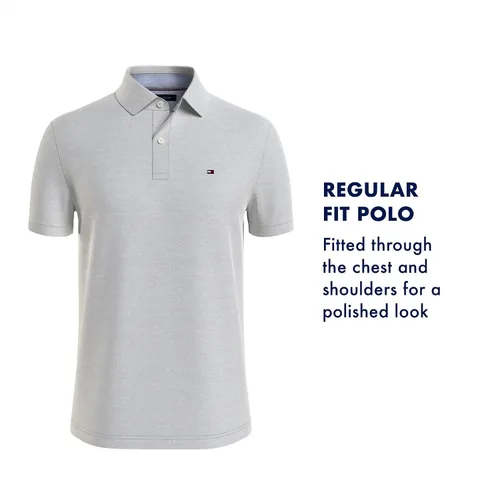Miniatura 6 de Tommy Hilfiger Men's Short Sleeve Cotton Pique Flag Polo in Regular Fit