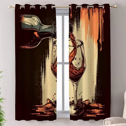 Miniatura 18 de Shrahala Cortinas de nivel de chakras con mandala beige para ventanas de cocina, paneles de cortina de ventana de mandala multicapa de poliéster