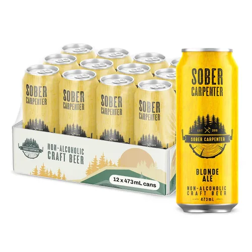 Miniatura 10 de SOBER CARPENTER - Cerveza sin alcohol de trigo blanco estilo belga, cerveza artesanal para todas las ocasiones, licores sin alcohol y alternativa al
