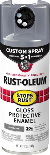 Miniatura 54 de Rust-Oleum 376855 - Pintura en aerosol antióxido personalizada 5 en 1, 12 onzas, color negro mate, (paquete de 1)