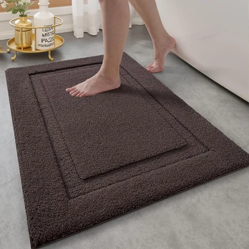 Miniatura 22 de LUMI Alfombras grandes y ultrasuaves para baño, antideslizantes con respaldo de goma, tapete de baño absorbente y lavable de secado rápido, alfombra