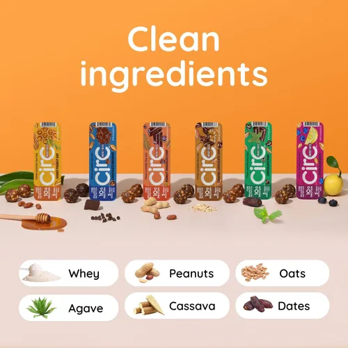 Miniatura 6 de CirC Protein Energy Bites - Paquete variado de bolas de proteína sin gluten, 0.35 onzas de proteína, snack de barra saludable para adultos y niños