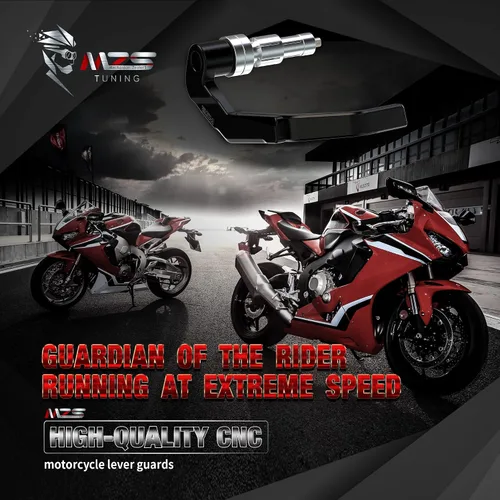 Miniatura 2 de MZS Protecciones de Maneta para Motocicleta, Protector de Manillar de Aluminio Universal de 7/8 Pulgadas Hueco Extensible, Manos de Freno