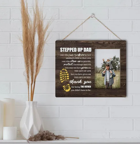 Miniatura 7 de Placa de Madera para Padrastro, Gracias por Ser el Padre que No Tenías que Ser, Placa de Madera para el Día del Padre, Regalo para Padrastro