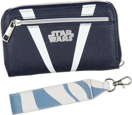 Miniatura 2 de Star Wars Ahsoka Tano - Cartera con cierre de cremallera completa con bolsillo técnico y correa para la muñeca
