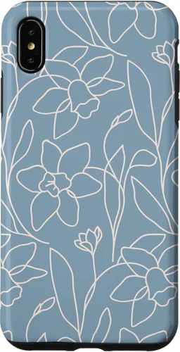 Miniatura 11 de Poppy Flower Line Art Modern Leaves Boho Light Blue Case for iPhone 17