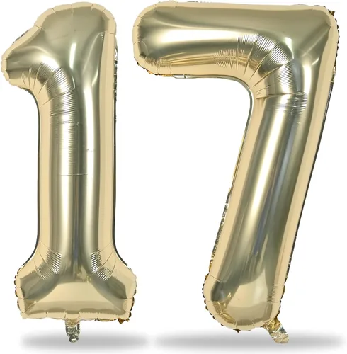 Miniatura 104 de Globos de oro rosa para cumpleaños número 16 para niñas, 40 pulgadas de gran tamaño, globos de lámina de mylar con el número 1 y 6, autoinflables