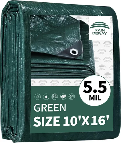 Miniatura 93 de RAINDEWAY Tarps - Lona impermeable de color azul de 4 x 16 pies de grosor, resistente a desgarros, multiusos, para techo, campamento, automóvil