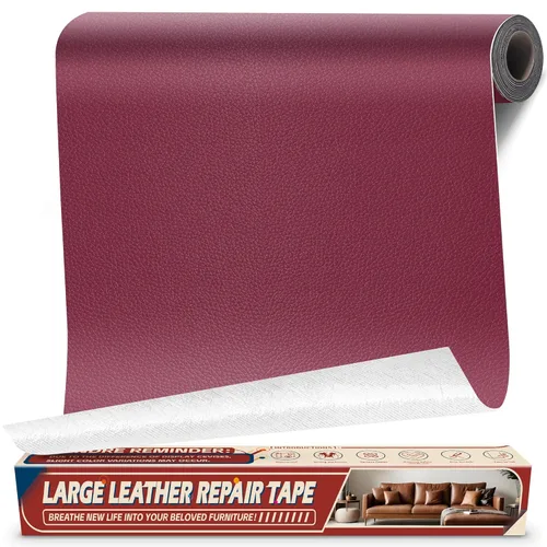 Miniatura 9 de Cahomo - Cinta de parches autoadhesivos para reparación de cuero para sofás - 8x11 pulgadas, kit de reparación de vinilo y cuero para muebles, Café