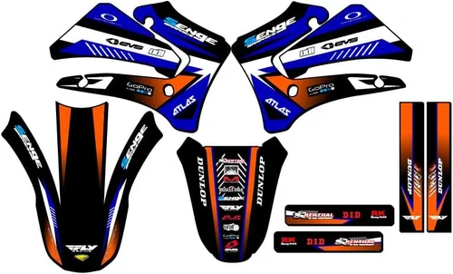 Miniatura 7 de TTR 125 SURGE 2000-2007 Kit de base gráfica Senge negro compatible con Yamaha