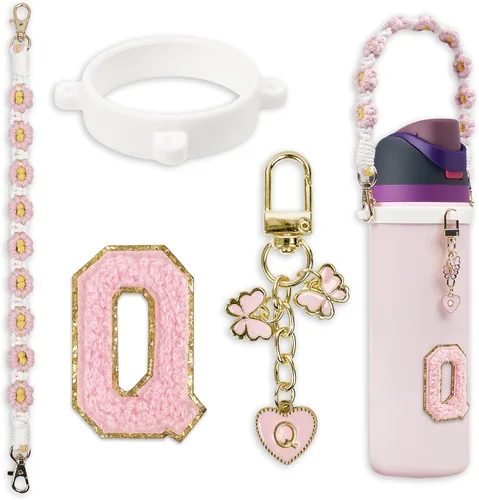 Miniatura 48 de Lindo juego de dijes de letras compatible con botella de agua Owala de 24 oz, 32 oz, 40 oz, Owala Kids, vaso térmico de café Owala, Owala FreeSip