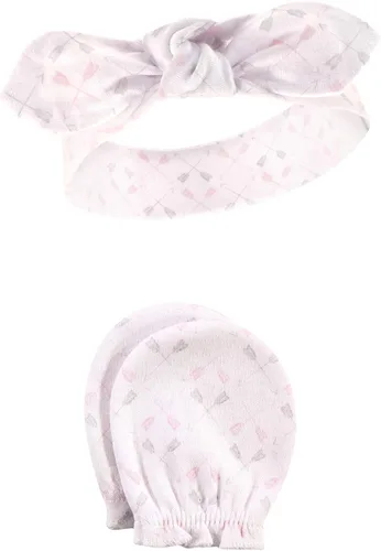 Miniatura 49 de Hudson Baby Conjunto de diadema de algodón y manoplas para rascar para bebé