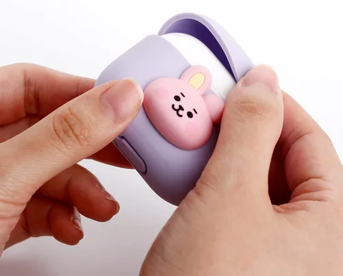 Miniatura 7 de BT21 Funda para AirPods 3, silicona pastel con carga inalámbrica [Producto oficial] [7FLAVORS] (MANG)