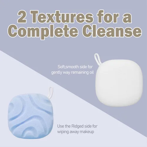 Miniatura 2 de myHomeBody Esponjas de lavado facial, limpiador facial para limpieza y exfoliación, removedor de maquillaje reutilizable, almohadillas exfoliantes