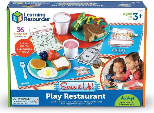 Miniatura 5 de Learning Resources Serve It Up! Play Restaurant - 35 piezas, a partir de 3 años, juego de restaurante de simulación para niños, juguetes