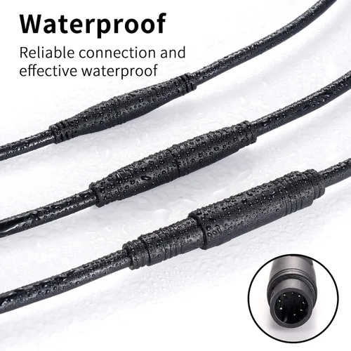 Miniatura 2 de Cable de extensión de 2 pines, 3 pines, 4 pines, 5 pines, 6 pines, 8 pines, 9 pines, enchufe impermeable funciona para luz de bicicleta eléctrica