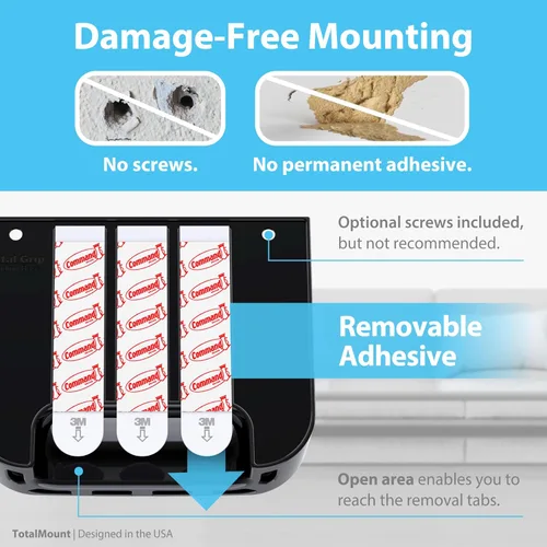 Miniatura 4 de TotalMount Soporte para control remoto sin agujeros – Elimina la necesidad de taladrar agujeros en la pared