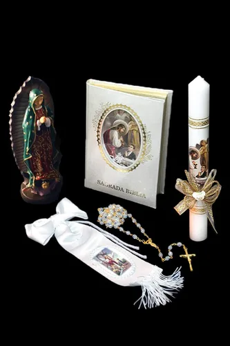 Miniatura 7 de Lito - Juego de velas de primera comunión para niños, juego de velas blancas para la Santa 1ª Comunión con figurilla, español