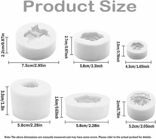 Miniatura 3 de Molde de resina para velas de flores, molde de silicona para hacer velas, 6 piezas de peonía de rosa 3D, San Valentín, día de la madre, molde