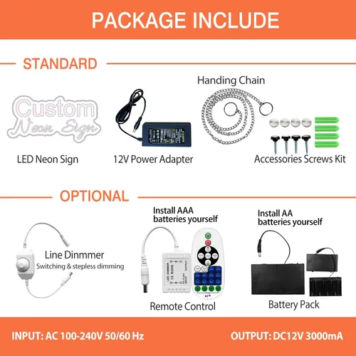 Miniatura 4 de Letreros de neón personalizados, letrero de neón LED personalizable para decoración de pared, letrero de nombre de neón personalizado para regalos