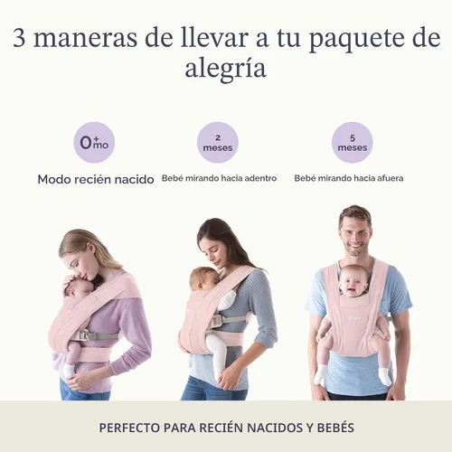 Miniatura 5 de Ergobaby Embrace Portabebés para Recién Nacidos hasta Niños Pequeños - Portabebés Ergonómicos Ligeros - Esenciales Acogedores (7-25 Libras), Tejido