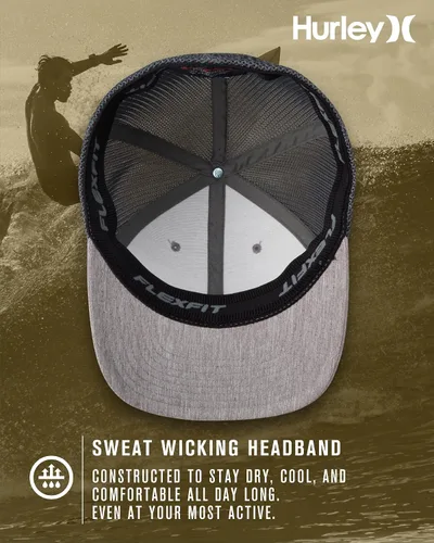 Miniatura 3 de Hurley Gorras para hombre - Gorra de béisbol Mini Icon Mesh Panel - Sombreros ajustados para hombre