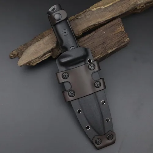 Miniatura 7 de Cuchillo táctico de 11.5 pulgadas Full Tang Jungle Primitive Fixed, Dientes Dorsal afilados y cuchillo de supervivencia para campamento, mango