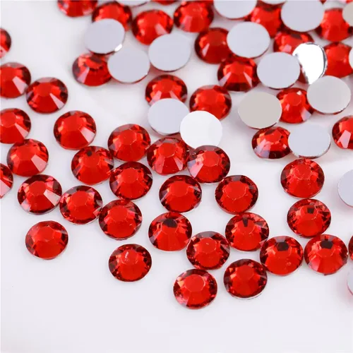 Miniatura 9 de 3000 unidades de diamantes de imitación termoadhesivos SS6 de 2mm con parte posterior plana, gemas de cristal de vidrio transparente redondas
