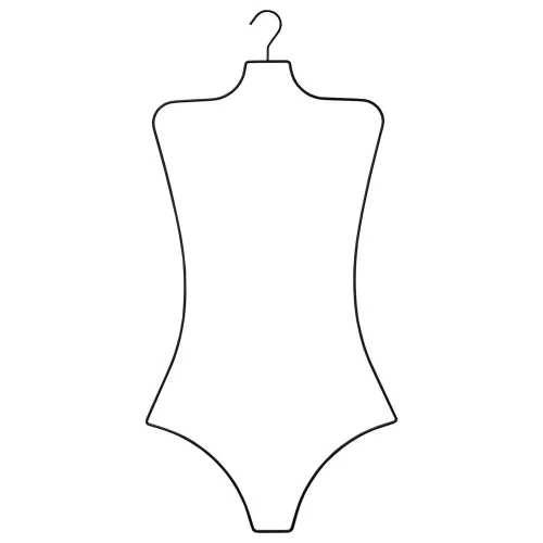 Miniatura 8 de NAHANCO BFWC12 - Colgador de traje de baño con forma de cuerpo de alambre para mujer, cromado (paquete de 12)