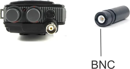 Miniatura 4 de GRA‑SCH32 - Antena portátil de tres bandas con conector BNC 145/435/915 MHz, ultracompacta de 1.9 pulgadas, látigo duradero