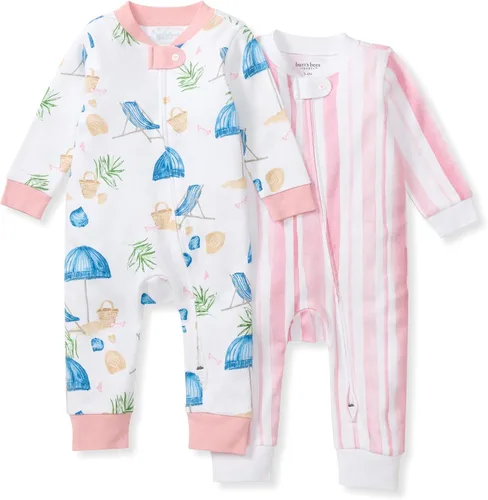 Miniatura 120 de Burt's Bees Baby - Pijama de una pieza para bebé, mameluco para dormir y jugar, algodón 100% orgánico, cremallera frontal