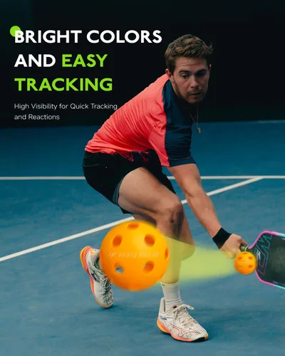 Miniatura 6 de Pelotas de Pickleball Warping Point 26 Agujeros, 40 Agujeros Paquete de 4, Paquete de 12 Cumplen con las Especificaciones USAPA Bola